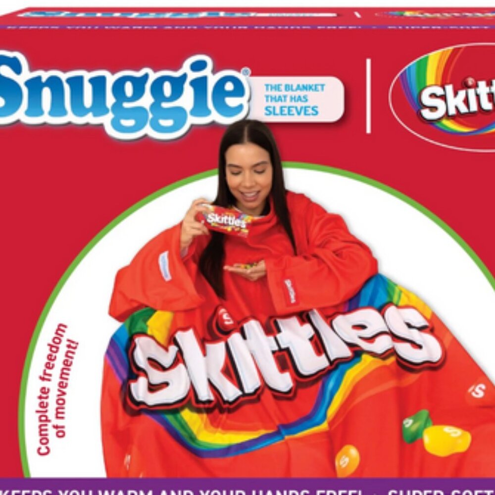 NEW Skittles Snuggie the Original Wearable Blanket with Sleeves